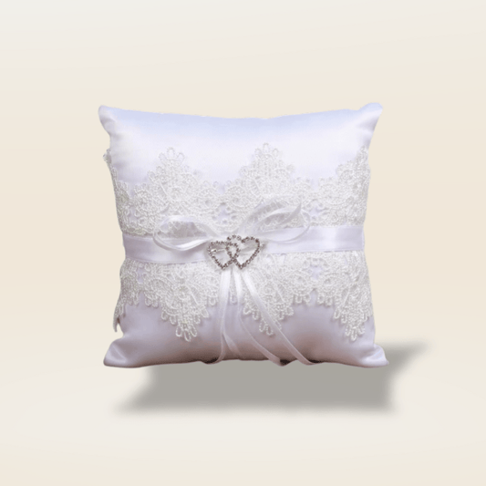 Coussin alliance dentelle | Dreamy Sloth® Blanc / 15x15 cm