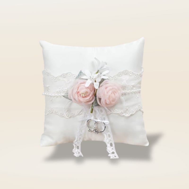 Coussin alliance mariage champetre | Dreamy Sloth® Blanc / 20x20 cm