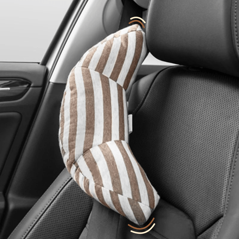 Coussin appui tête voiture | Dreamy Sloth® Marron / 35x15 cm