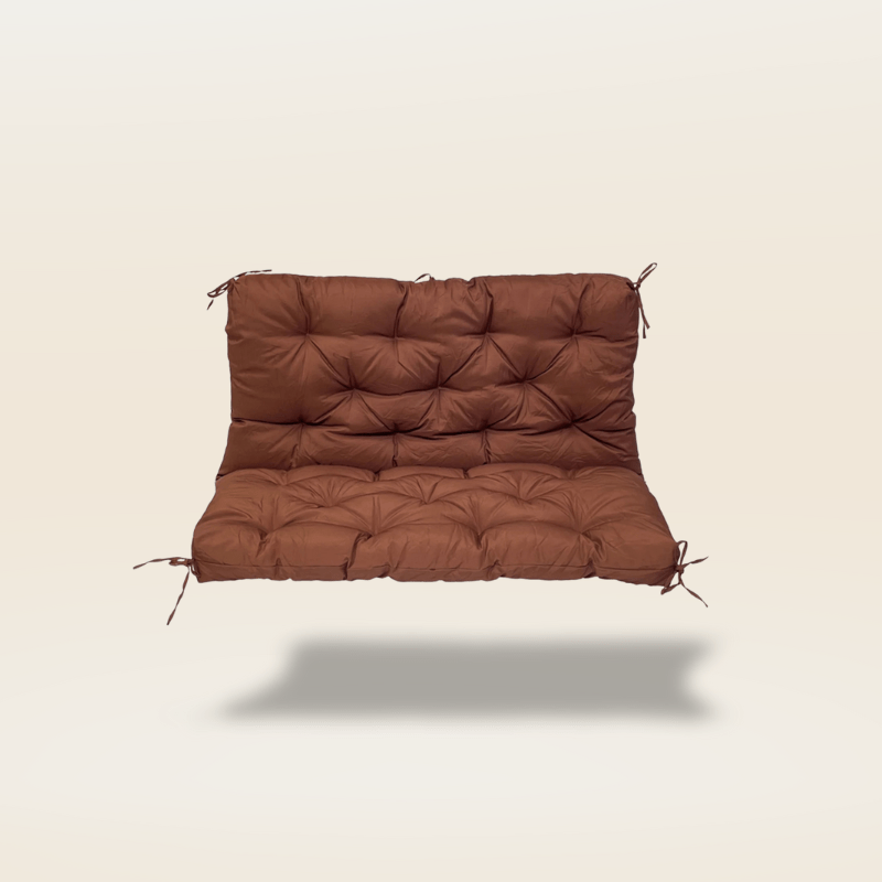 Coussin banc extérieur imperméable | Dreamy Sloth® Marron / 100x100 cm