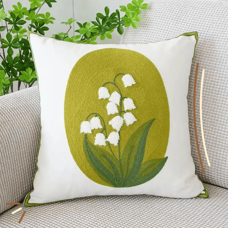 Coussin brodé | Dreamy Sloth® Vert / 45x45 cm