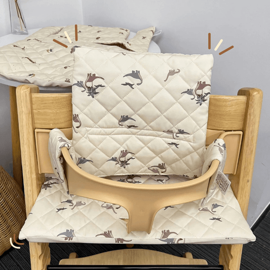 Coussin chaise haute en bois | Dreamy Sloth® Blanc / 36x24 cm