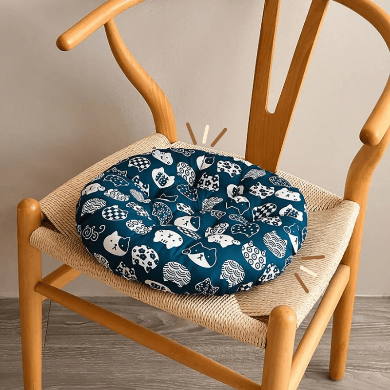 Coussin chaise rond | Dreamy Sloth® Bleu foncé