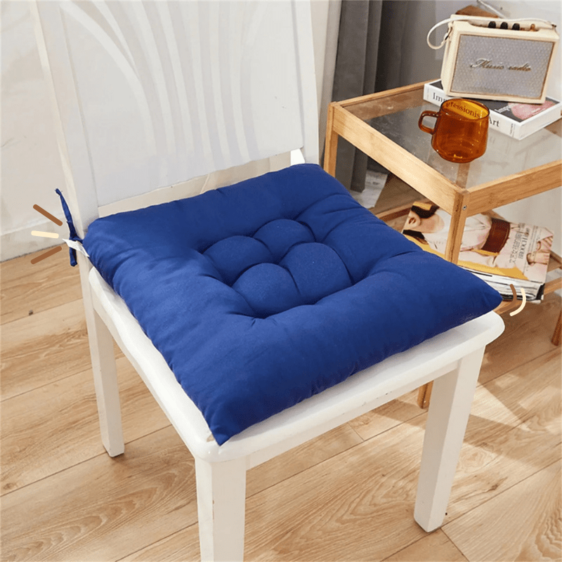 Coussin de chaise avec noeud | Dreamy Sloth® Bleu / 40x40 cm