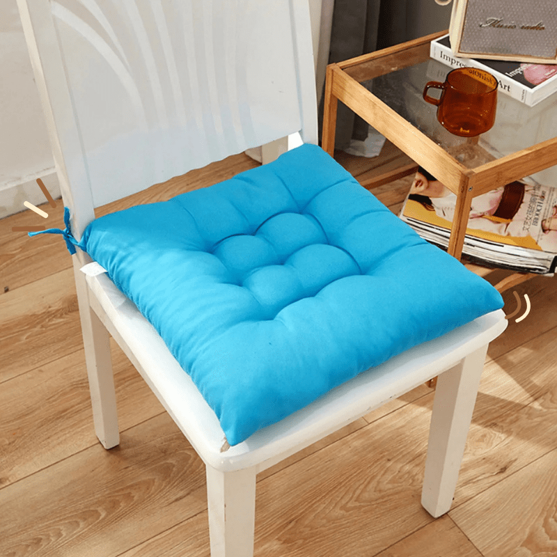 Coussin de chaise avec noeud | Dreamy Sloth® Bleu ciel / 40x40 cm