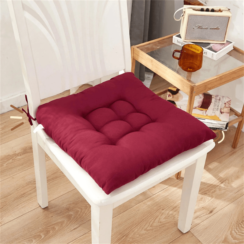 Coussin de chaise avec noeud | Dreamy Sloth® Bordeaux / 40x40 cm