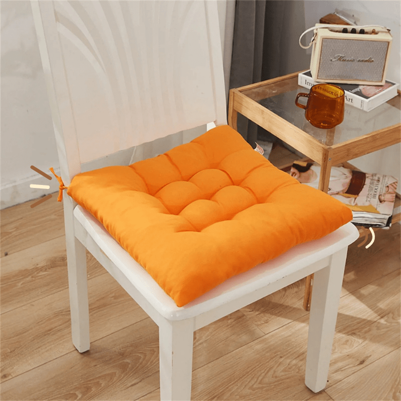 Coussin de chaise avec noeud | Dreamy Sloth® Orange / 40x40 cm