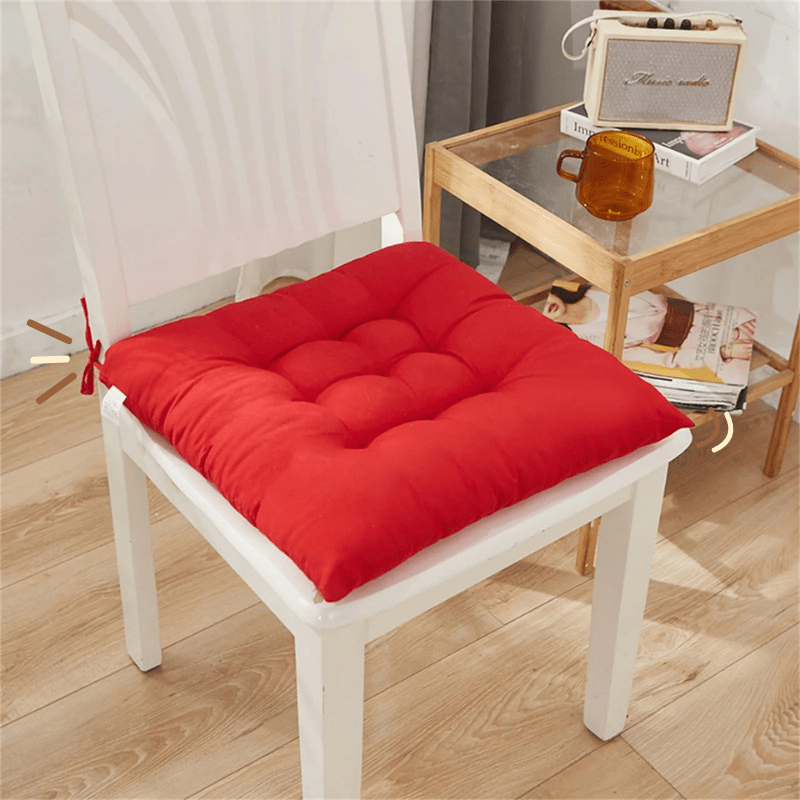 Coussin de chaise avec noeud | Dreamy Sloth® Rouge / 40x40 cm