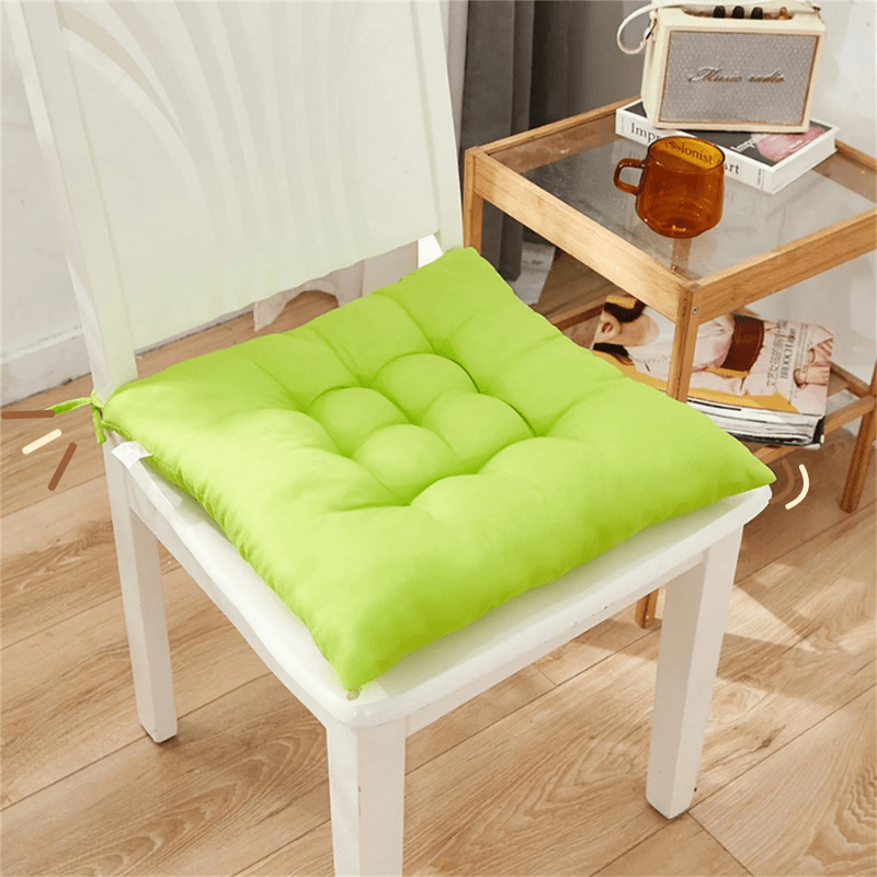 Coussin de chaise avec noeud | Dreamy Sloth® Vert / 40x40 cm