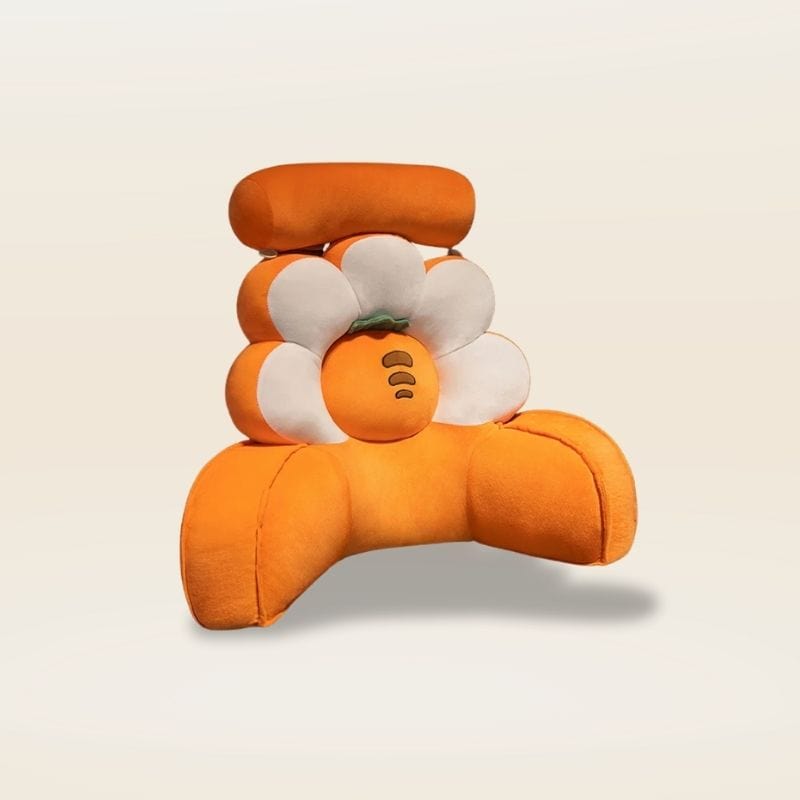 Coussin de lecture de lit | Dreamy Sloth® Orange / 55x65 cm