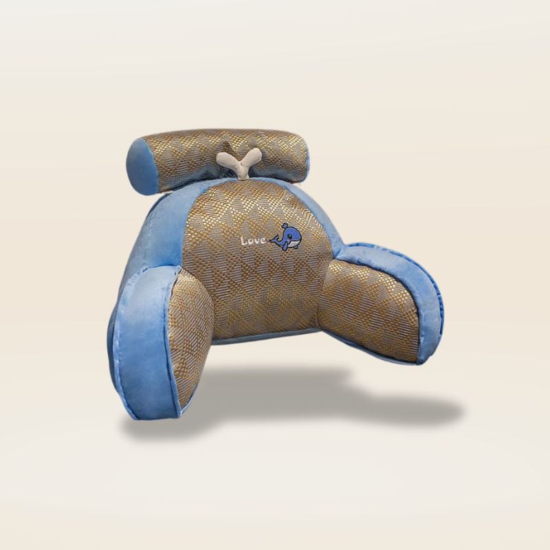 Coussin de lecture pour le lit | Dreamy Sloth® Bleu / 60x40 cm