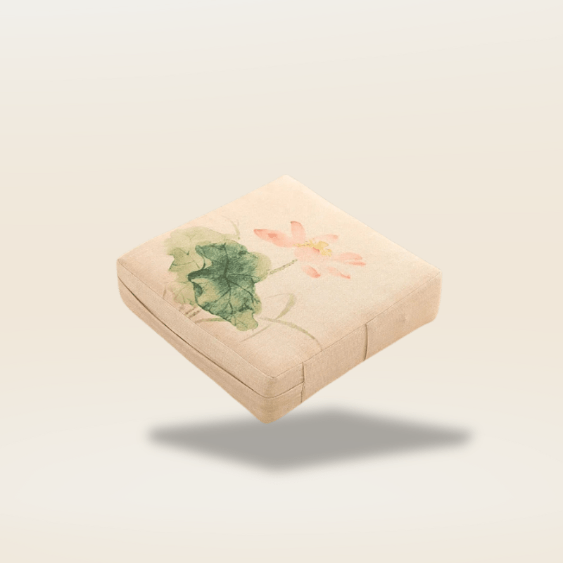 Coussin de méditation japonais | Dreamy Sloth® Vert / 40x40 cm