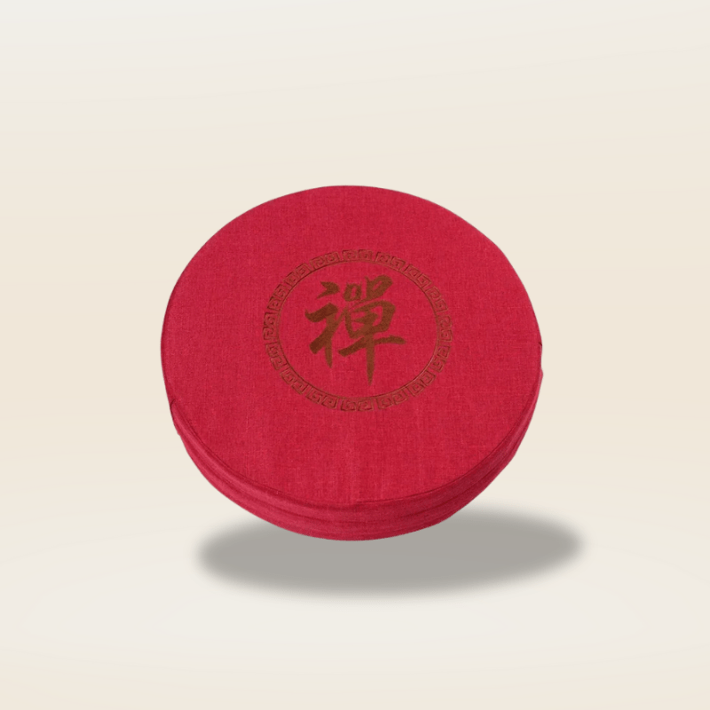 Coussin de méditation japonais futon | Dreamy Sloth® Rouge / 40x6 cm