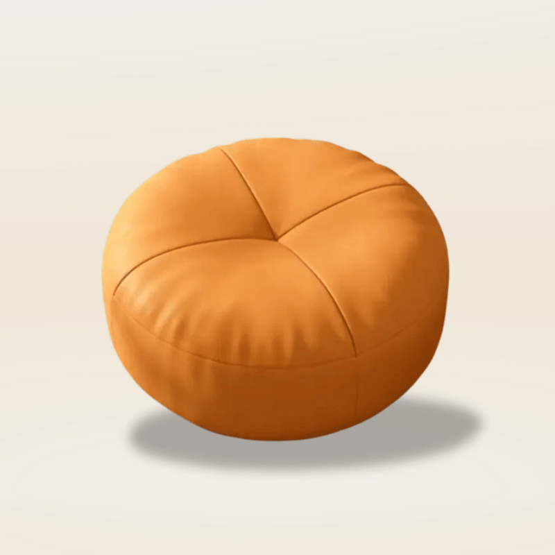 Coussin de sol cuir | Dreamy Sloth® Orange / 40x40 cm