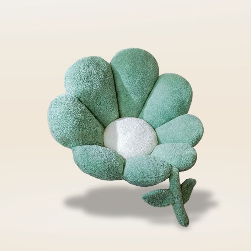 Coussin de sol fleur | Dreamy Sloth® Vert / 60x65 cm