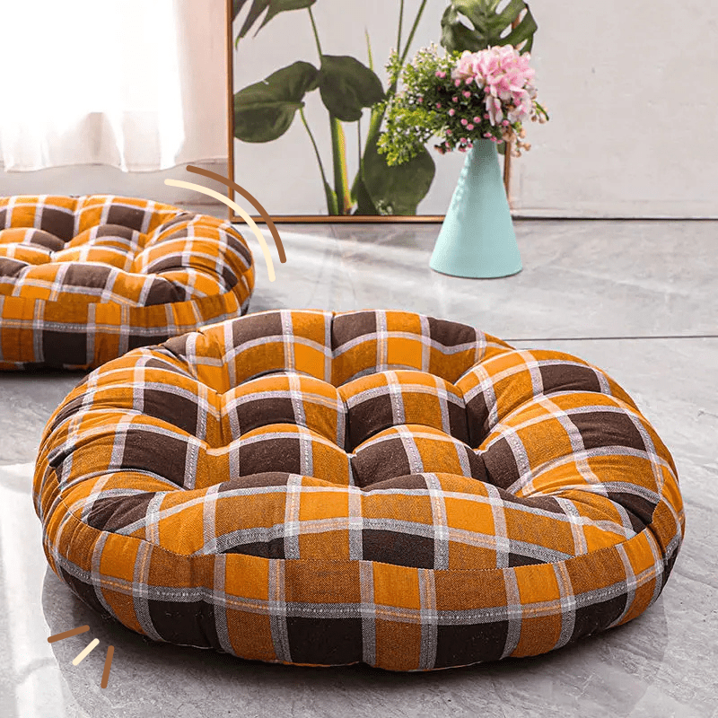 Coussin de sol orange | Dreamy Sloth® Orange / 55x55 cm