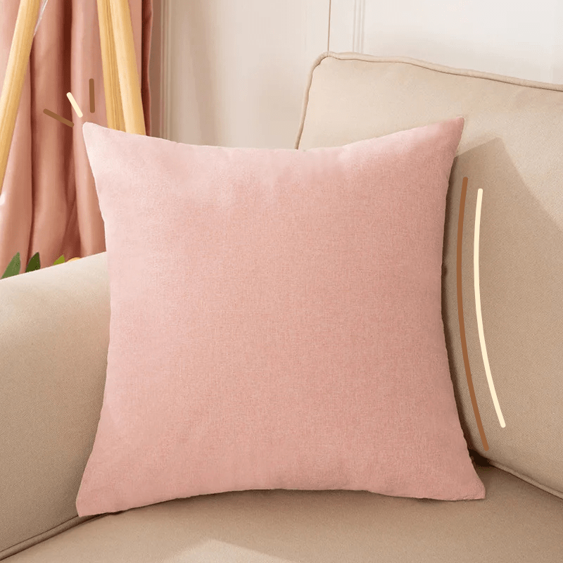 Coussin décoratif pour canapé | Dreamy Sloth® Rose pastel / 40x40 cm