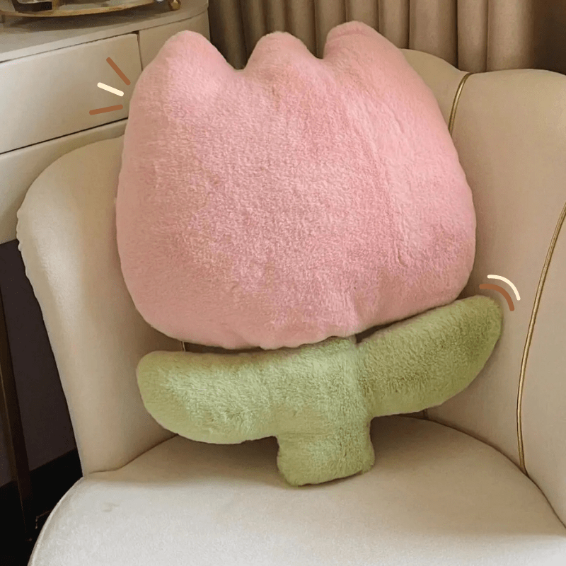 Coussin forme fleur | Dreamy Sloth® Rose pastel / 40 cm