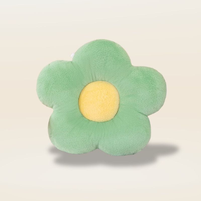 Coussin petite fleur | Dreamy Sloth® Vert / 35x35 cm