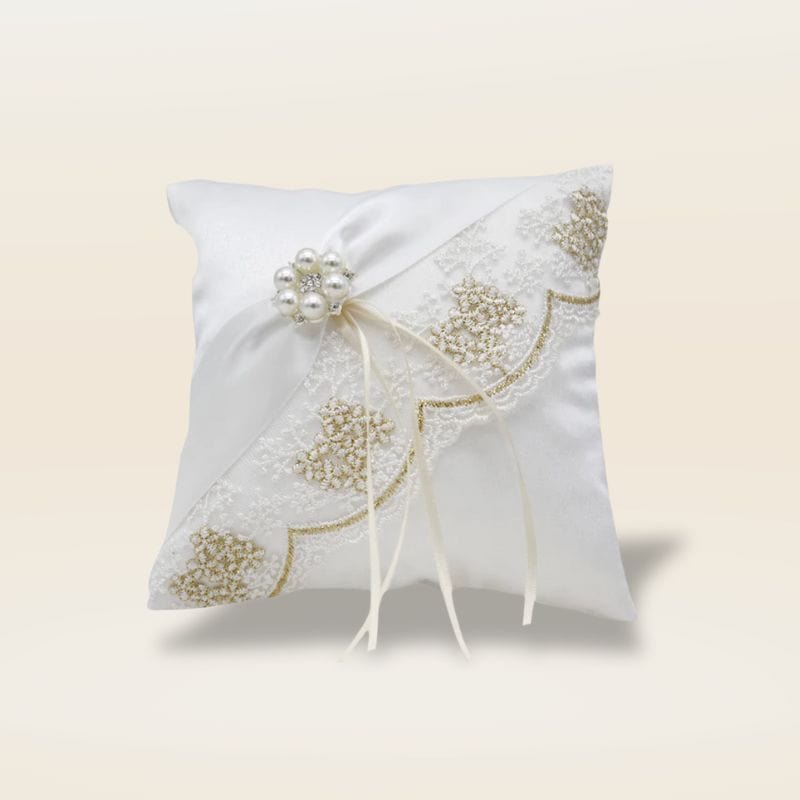 Coussin pour alliance mariage | Dreamy Sloth® Blanc / 20x20 cm