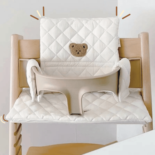 Coussin pour chaise haute en bois | Dreamy Sloth® Beige / 36x24 cm