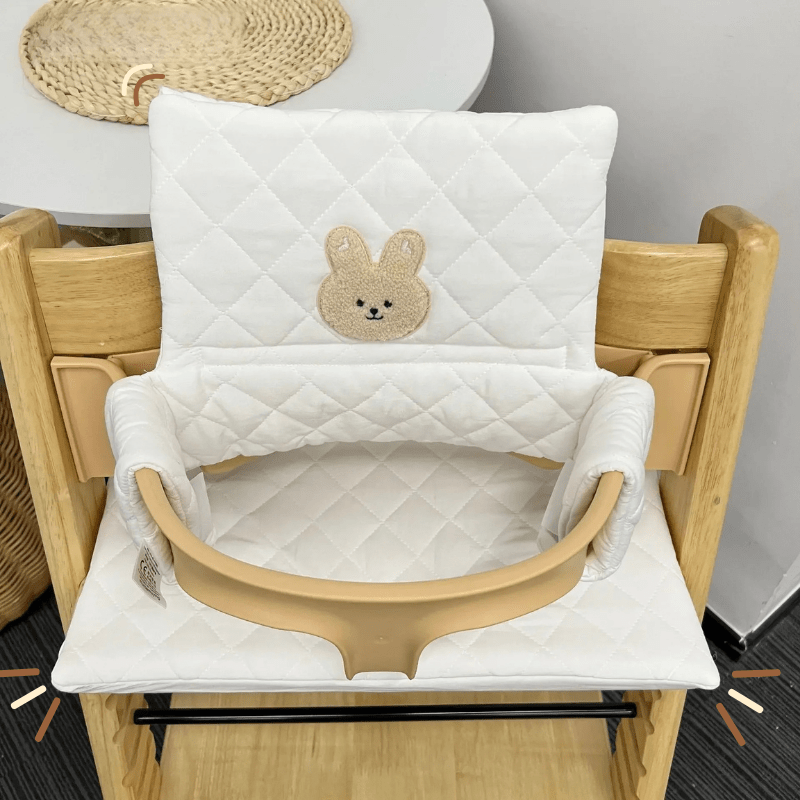 Coussin pour chaise haute en bois | Dreamy Sloth® Blanc / 36x24 cm