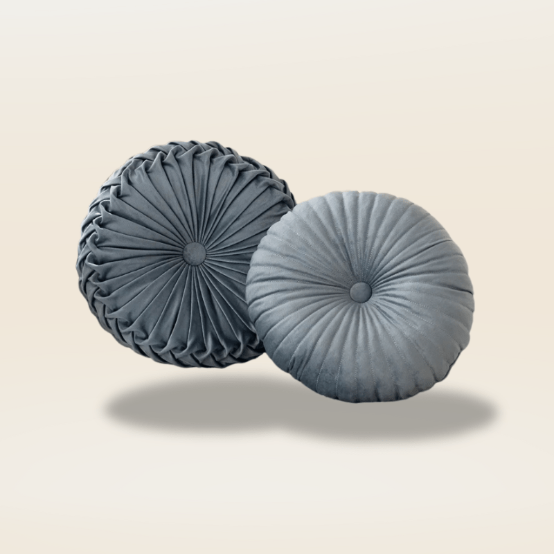 Coussin rond velours | Dreamy Sloth® Gris / 35x10 cm