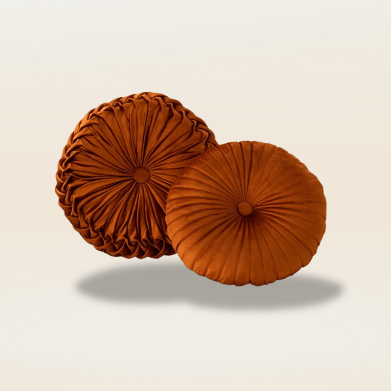 Coussin rond velours | Dreamy Sloth® Orange / 35x10 cm