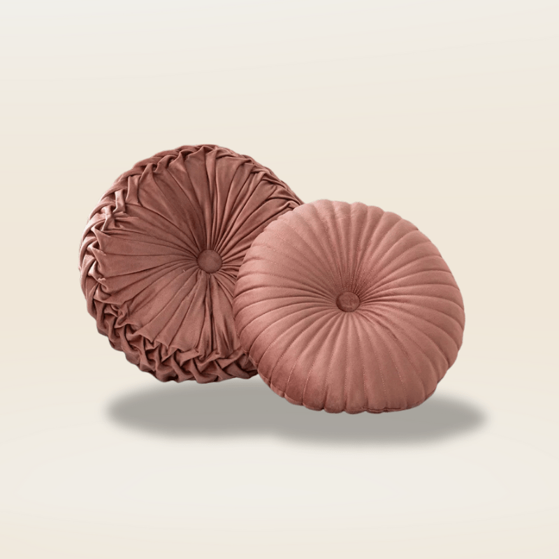 Coussin rond velours | Dreamy Sloth® Rose / 35x10 cm