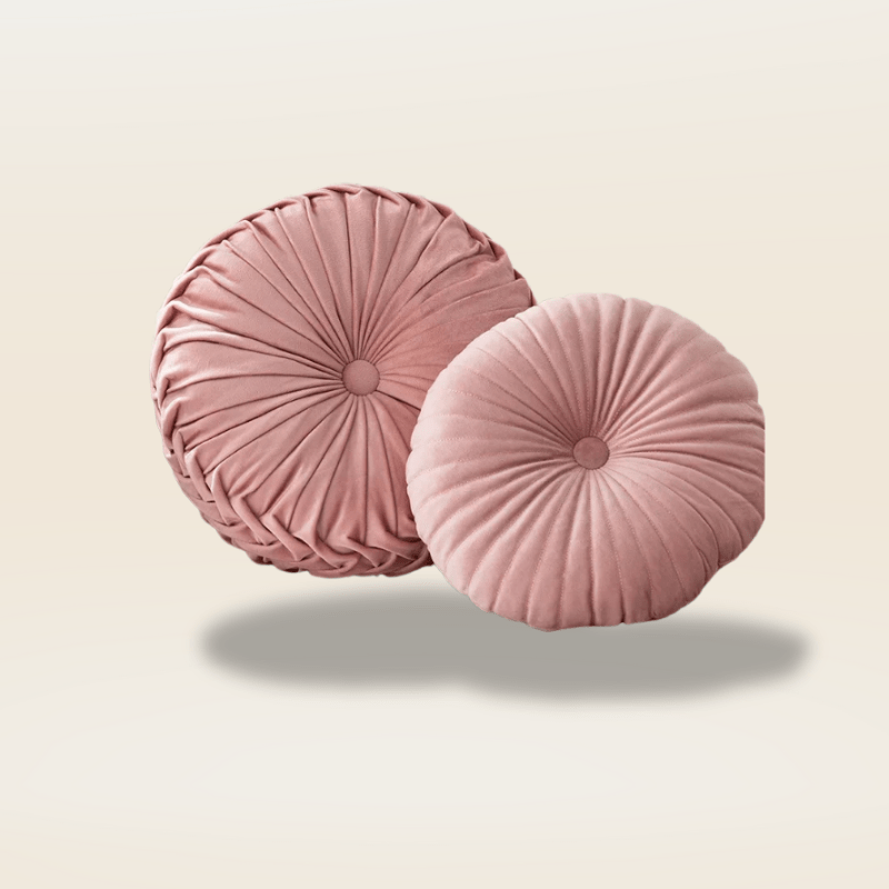 Coussin rond velours | Dreamy Sloth® Rose pastel / 35x10 cm