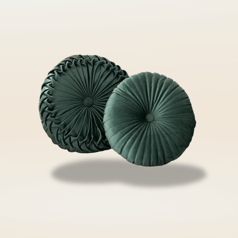 Coussin rond velours | Dreamy Sloth® Vert / 35x10 cm