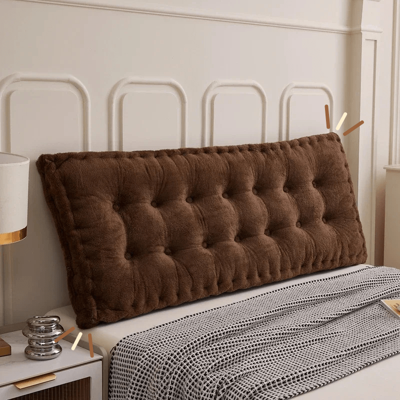 Gros coussin tete de lit | Dreamy Sloth® Marron foncé / 40x90 cm