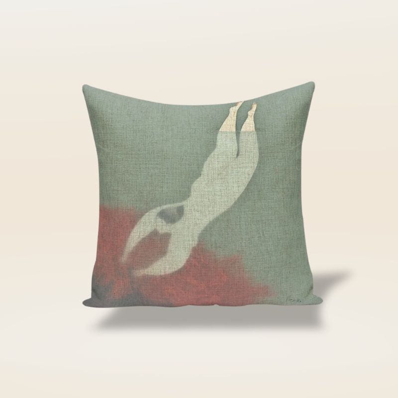 Housse de coussin 45x45 art déco | Dreamy Sloth® Bleu canard / 45x45 cm