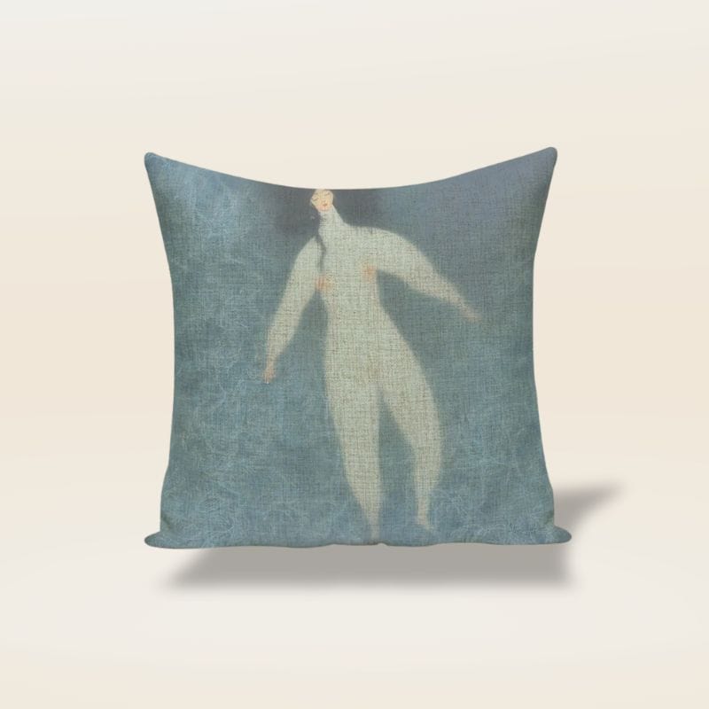 Housse de coussin art abstrait | Dreamy Sloth® Bleu canard / 45x45 cm