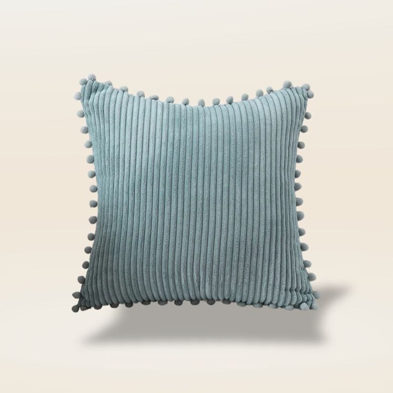 Housse de coussin avec pompon | Dreamy Sloth® Bleu / 30x50cm