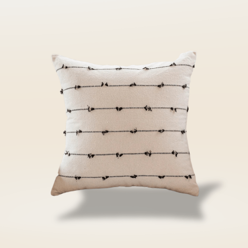 Housse de coussin bohème chic | Dreamy Sloth® Noir / 45x45 cm