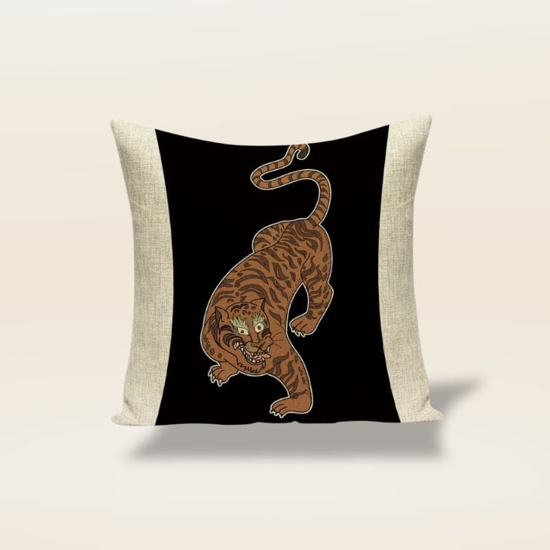 Housse de coussin chinois | Dreamy Sloth® Noir / 45x45 cm