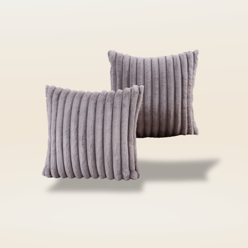 Housse de coussin en fourrure | Dreamy Sloth® Gris / 45x45 cm