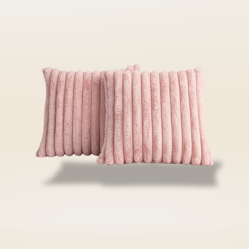 Housse de coussin en fourrure | Dreamy Sloth® Rose / 45x45 cm