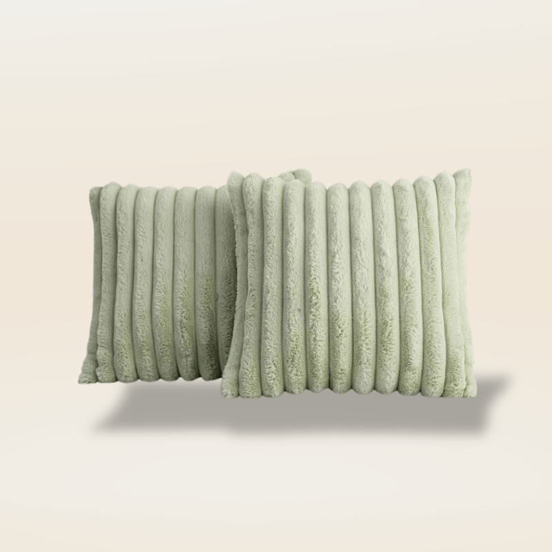 Housse de coussin en fourrure | Dreamy Sloth® Vert / 45x45 cm