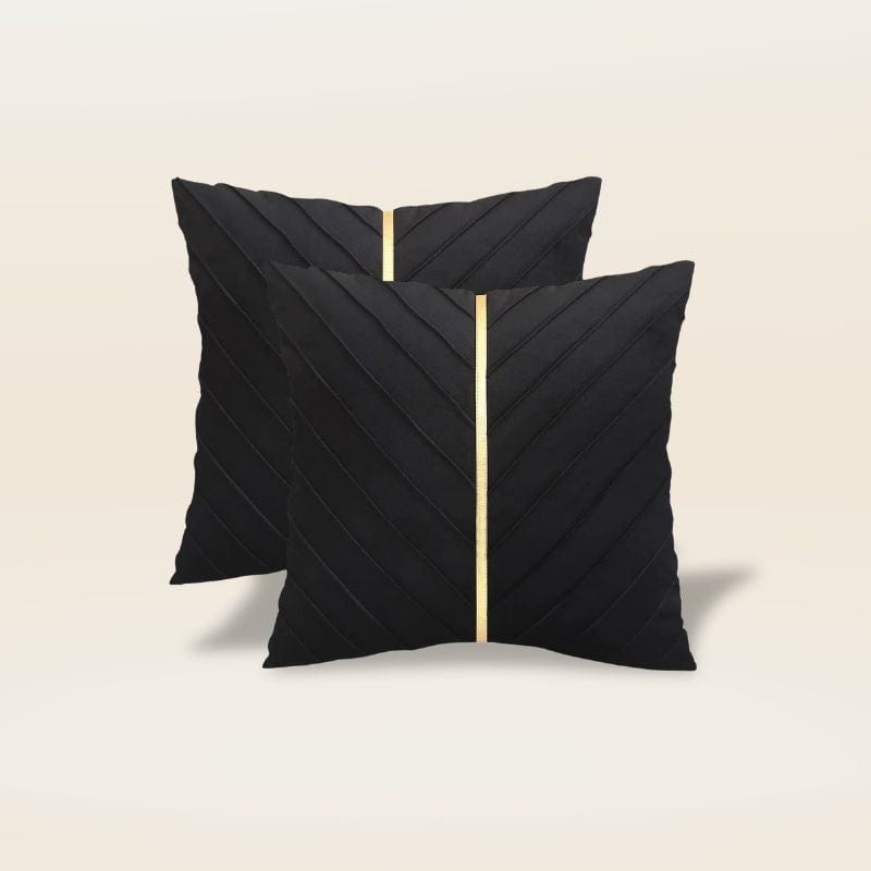 Housse de coussin en velours doux | Dreamy Sloth® black / 40x40 cm