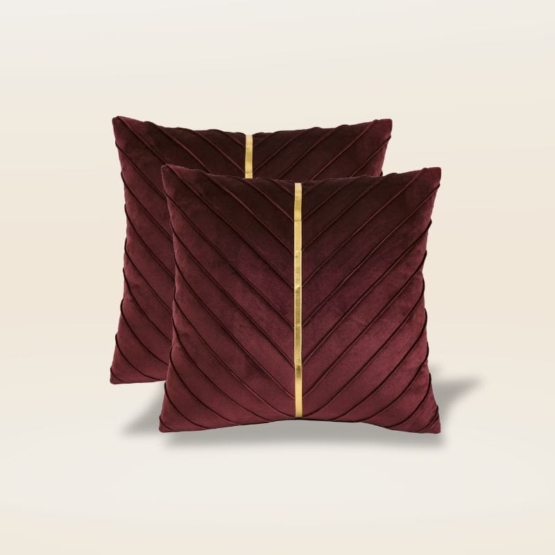 Housse de coussin en velours doux | Dreamy Sloth® Bordeaux / 40x40 cm