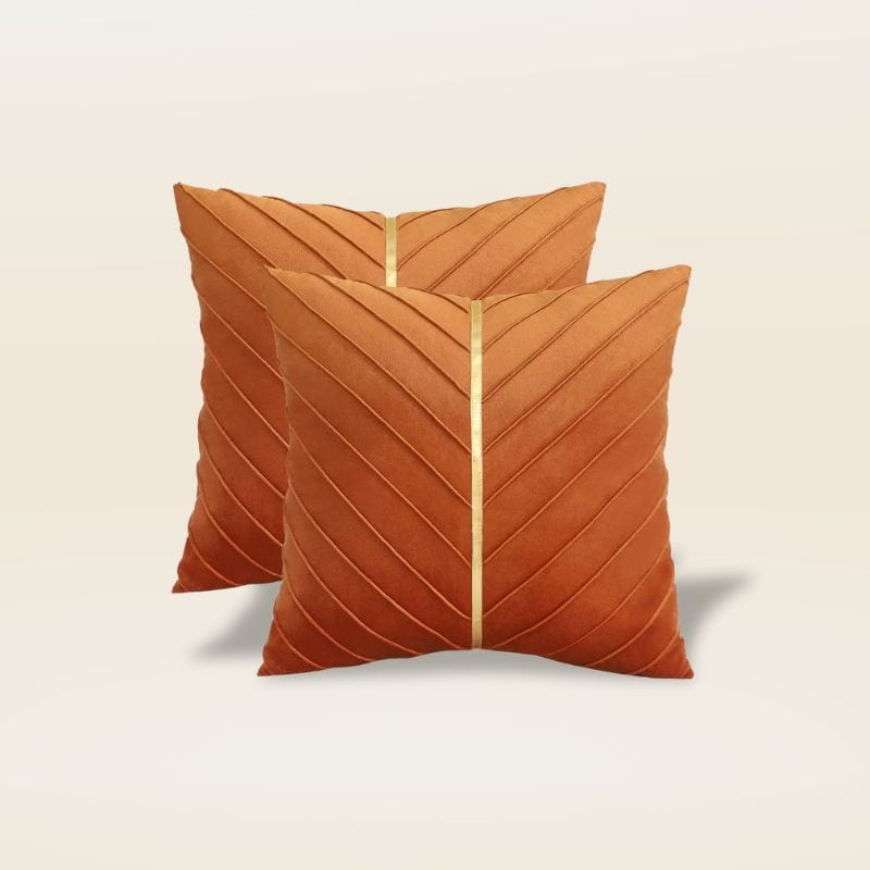 Housse de coussin en velours doux | Dreamy Sloth® Orange / 40x40 cm