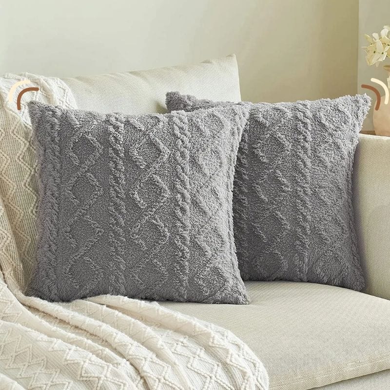 Housse de coussin macramé | Dreamy Sloth® Gris / 40x40 cm