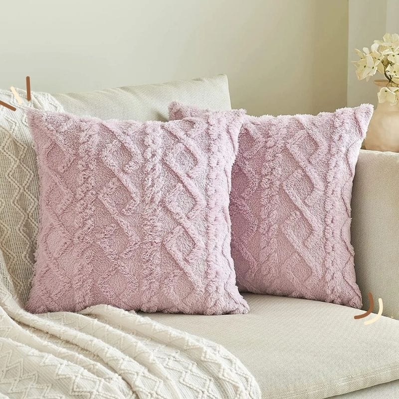 Housse de coussin macramé | Dreamy Sloth® Rose / 40x40 cm