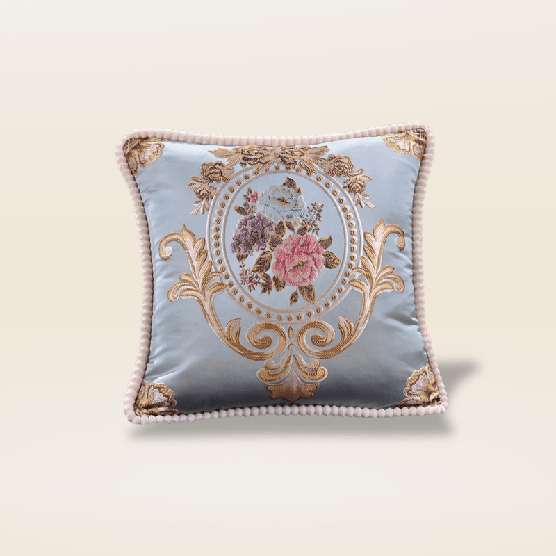 Housse de coussin motif ancien française | Dreamy Sloth® Bleu / 50x50 cm