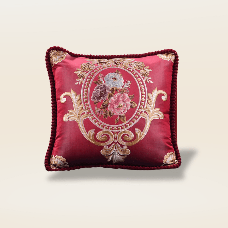 Housse de coussin motif ancien française | Dreamy Sloth® Rouge / 50x50 cm