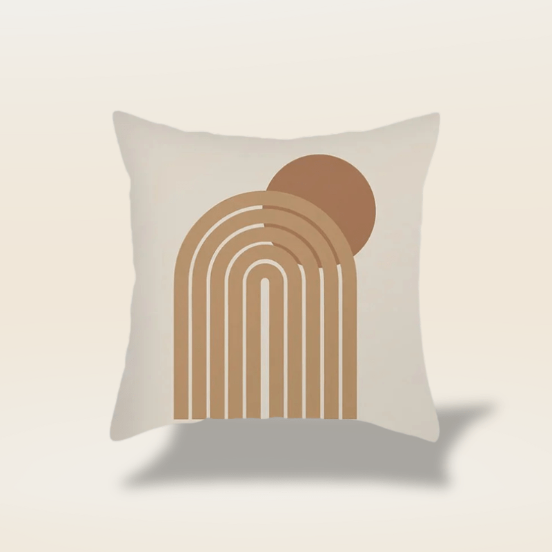 Housse de coussin motif geometrique | Dreamy Sloth® Beige / 40x40 cm