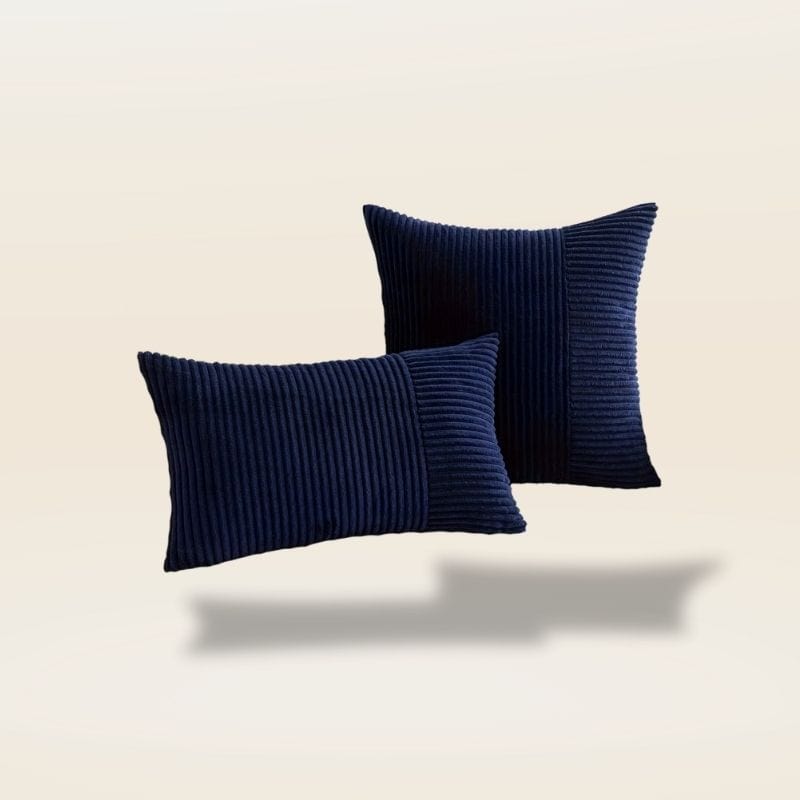 Housse de coussin rayé | Dreamy Sloth® Bleu foncé / 30x50 cm