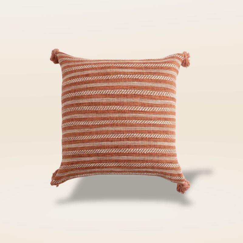 Housse de coussin rayé | Dreamy Sloth® Orange / 45x45 cm